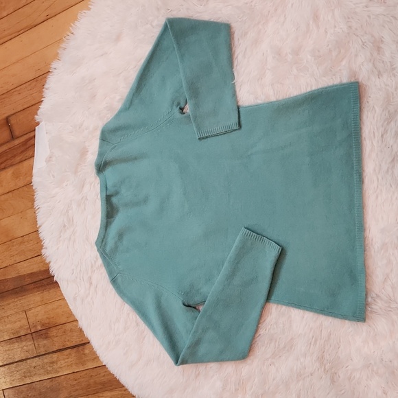 Peck & Peck 2 ply cashmere blue sweater size small - Picture 11 of 11